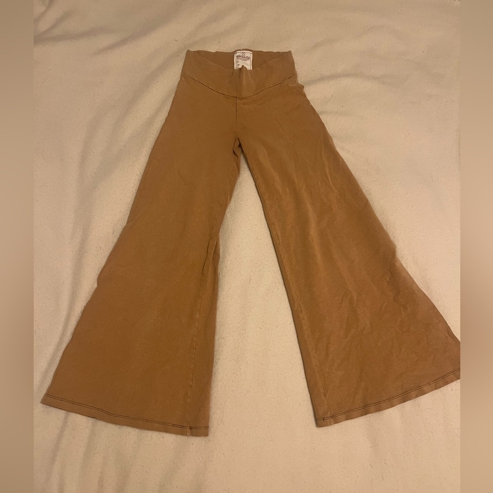 Bohemian Folk Clothing Wide Leg Pants in Acorn